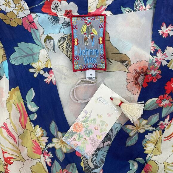 Johnny Was Emma Astrid Kimono Floral Print Full Length Size M - Picture 12 of 12
